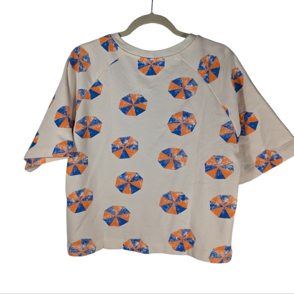 Anthropologie Eva Franco Beach Umbrella Pullover Casual Coquette Girl Top Size M - Picture 4 of 9